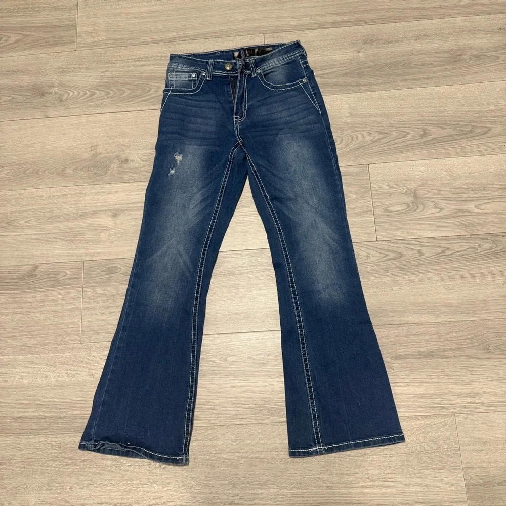 REBEL Jeans Embellished Flare Jeans Sz 7/26